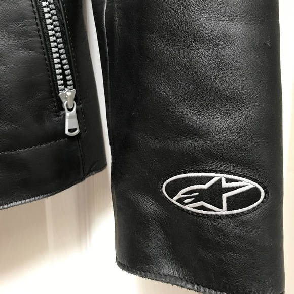 Alpinestars leather motorcycle jacket sz 4 - Picture 4 of 8